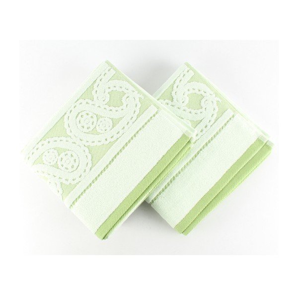 Set di 2 asciugamani Hurrem verdi, 50x90 cm - Foutastic
