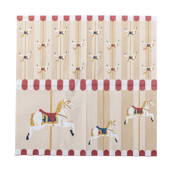 Set di tovaglioli in carta 20 pz 33x33 cm Merry-go-round – Bloomingville-image-3
