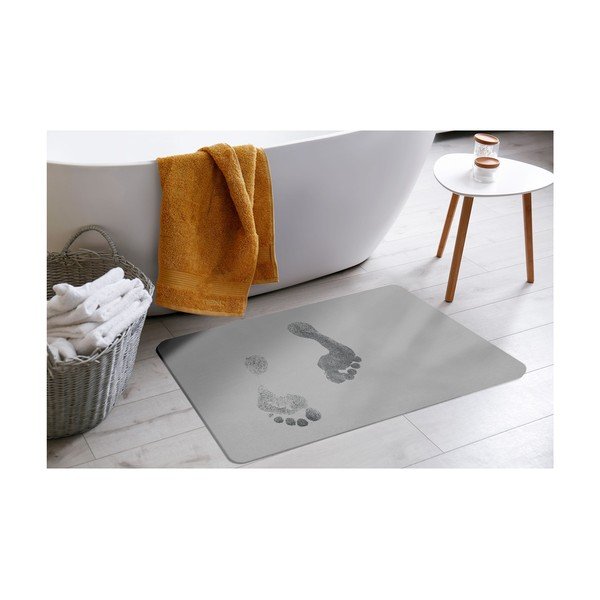 Tappetino da bagno grigio in diatomee 35x45 cm Diatonella - douceur d'intérieur-image-1