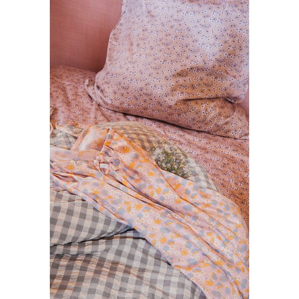 Biancheria da letto in crêpe esteso grigio e beige per letto matrimoniale 200x220 cm Bæk&Bølge - JUNA-image-3