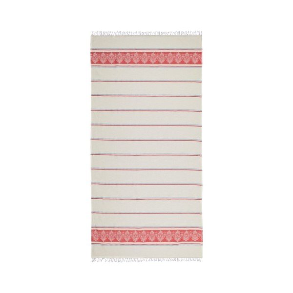 Červenobéžová hammam osuška Deco Bianca Loincloth Hatice Pink, 80 x 170 cm