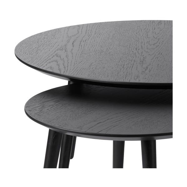 Tavolini rotondi neri in set di 2 pezzi ø 88 cm Adda - Unique Furniture-image-3