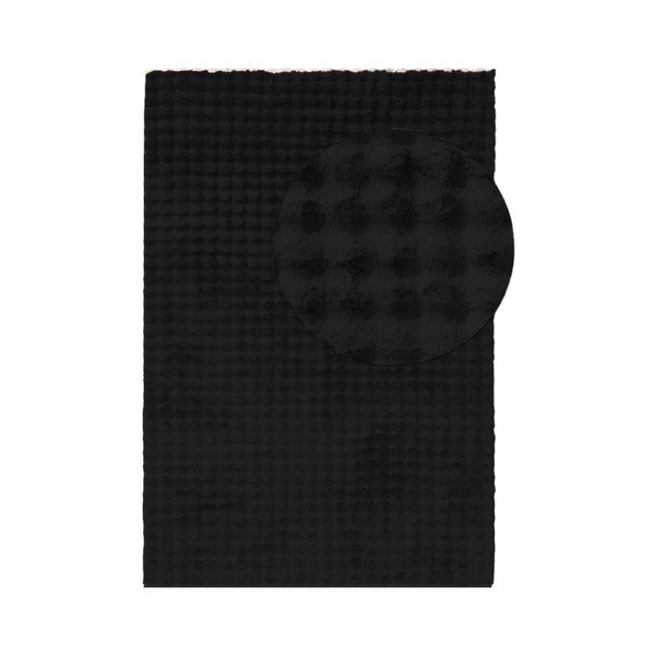 Tappeto nero lavabile 150x230 cm Bubble Black - Mila Home