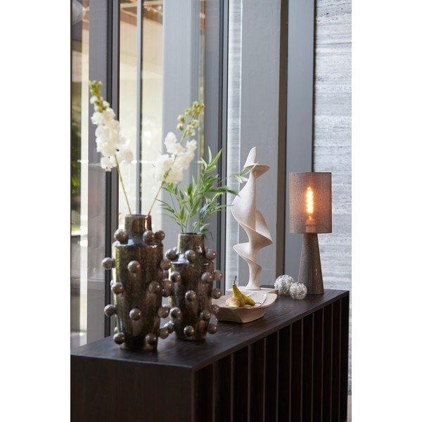 Lampada da tavolo marrone con paralume in tessuto (altezza totale 58 cm) Micky – Light & Living-image-2