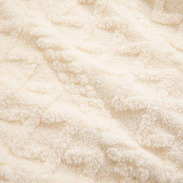 Coperta color crema in sherpa 220x240 cm Edgar – douceur d'intérieur-image-2