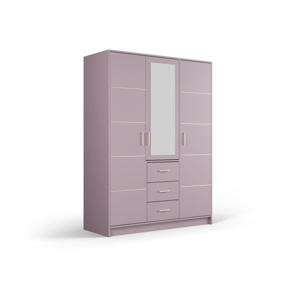 Armadio rosa con specchio 147x200 cm Burren - Cosmopolitan Design-image-2