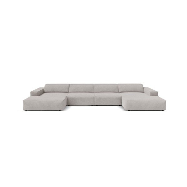 Divano angolare componibile grigio chiaro Jodie – Micadoni -image-1