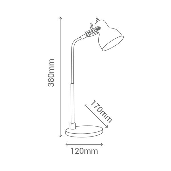 Lampada da tavolo rossa con luce LED Bang - SULION-image-1
