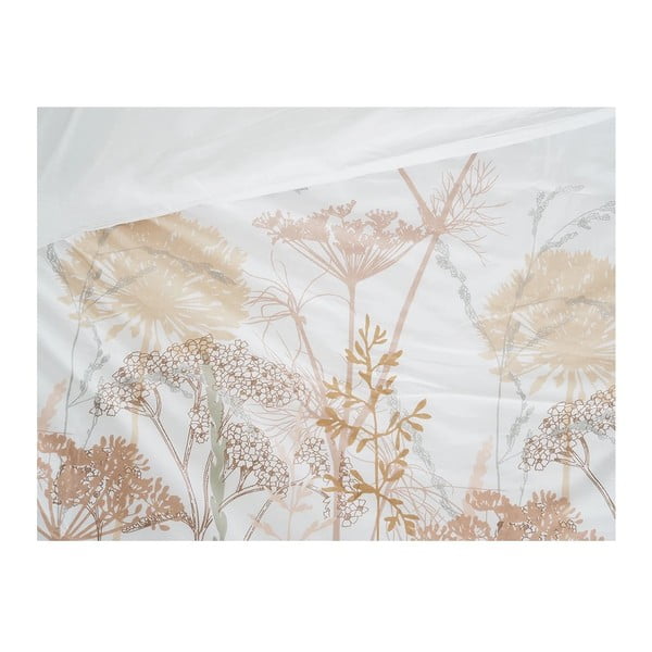 Set copripiumino e federa bianco/color terracotta in crêpe per letto singolo 140x200 cm Caraway – B.E.S.-image-1