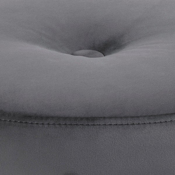 Sedia in velluto grigio Frisco - Actona-image-4