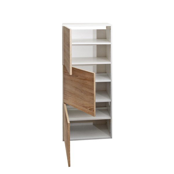 Scarpiera marrone con corpo bianco Bamboo - Symbiosis-image-3