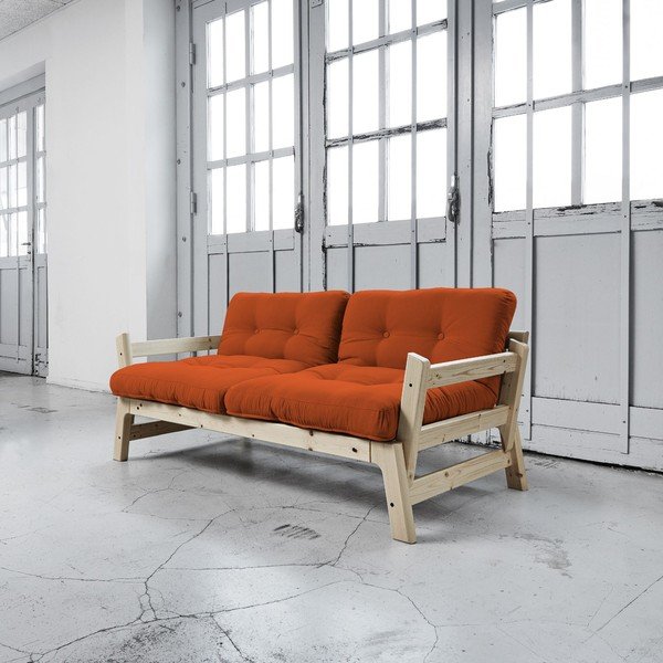 Rozkládací pohovka Karup Step Natural/Orange
