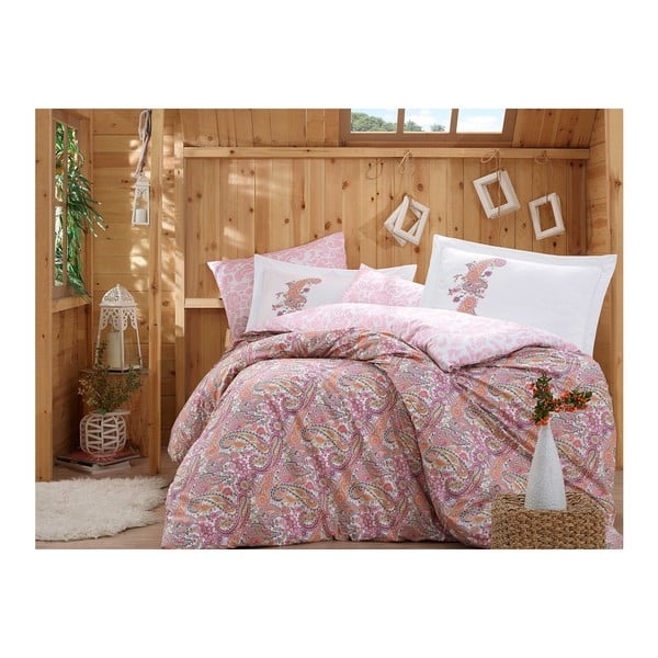 Biancheria da letto in popeline di cotone con lenzuolo per letto matrimoniale Giulias, 200 x 220 cm - Mijolnir