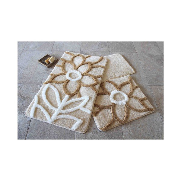 Set di 3 tappeti da bagno Naturel - Foutastic