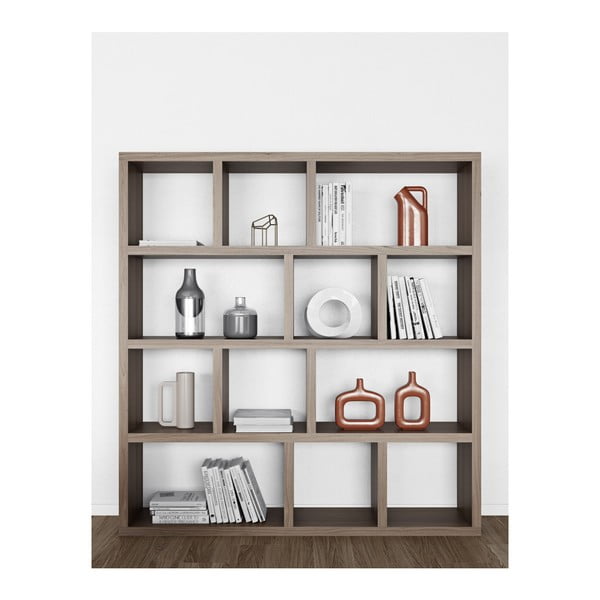 Libreria color legno effetto noce 150x159 cm Berlin - TemaHome-image-4