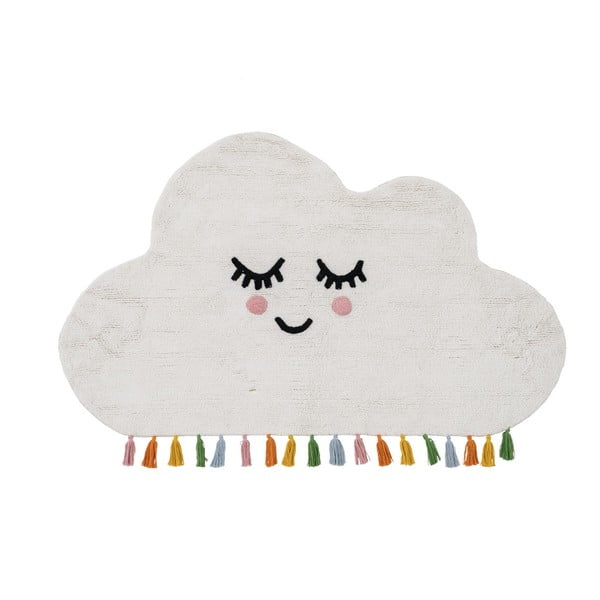 Tappeto per bambini in cotone bianco 90x150 cm Cloud - Ixia