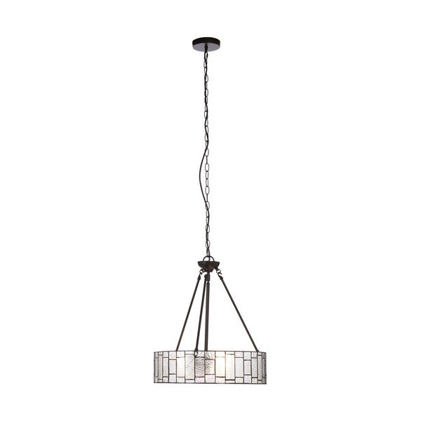 Lampadario in metallo con paralume in vetro ø 46 cm Waldorf – Premier Housewares-image-4