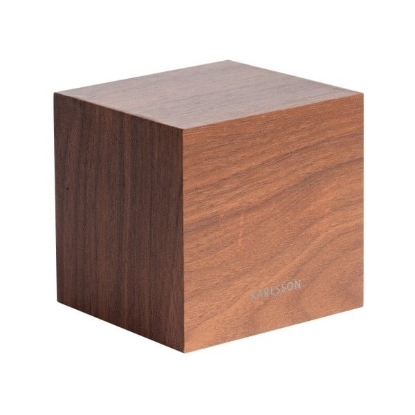 Sveglia in legno Mini Cube, 8 x 8 cm - Karlsson-image-3