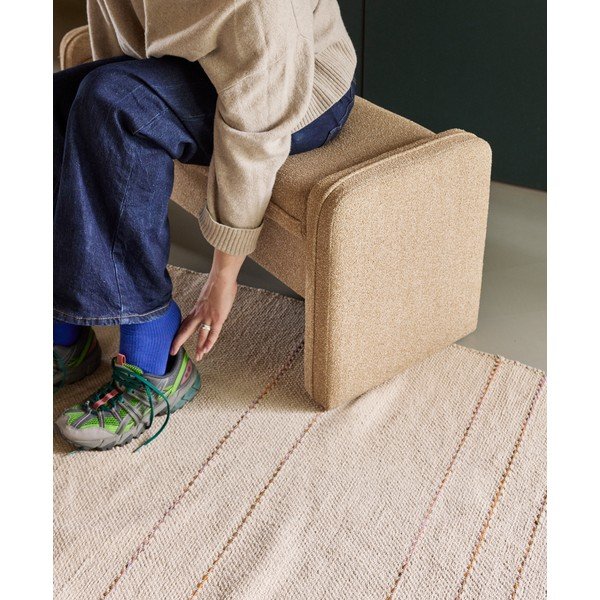 Panchina beige in imbottito Well – Hübsch-image-3
