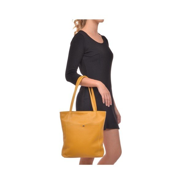 Borsa in pelle gialla Huniya - Roberta M-image-4