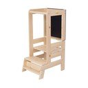 Torre di apprendimento di colore naturale in pino massiccio Montessori – Meowbaby