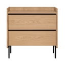 Cassettiera alta colore naturale in rovere 80x82 cm Wrap - Bonami Selection