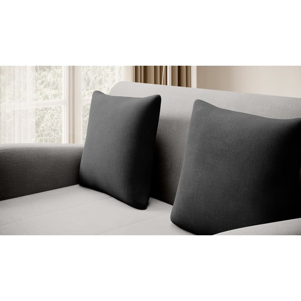 Divano grigio chiaro/color antracite allungabile e rivestimento in velluto 130 cm Ario – ELTAP-image-4