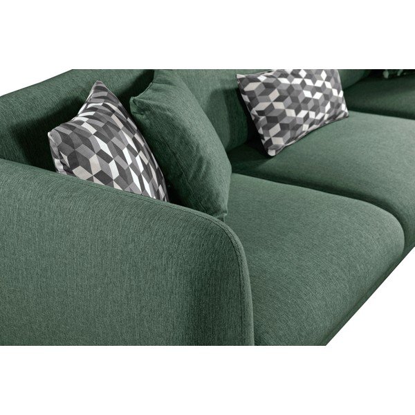 Divano allungabile verde Mallorca - Pandia Home-image-1