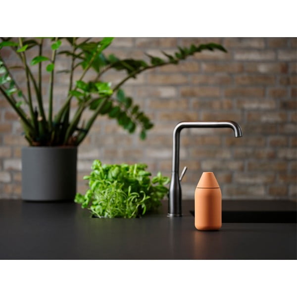 Dispenser per sapone arancione in silicone 300 ml Singles – Zone-image-2