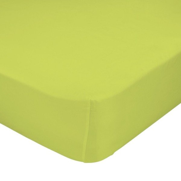 Lenzuolo elastico verde Basic, 90 x 200 cm - HF Living