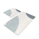 Set di tappetini per il bagno in velluto grigi/crema 2 pz 60x100 cm Abstract Shapes – Mila Home