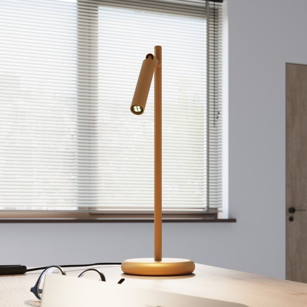 Lampada da tavolo dorata (altezza totale 43 cm) Fideus – Sollux-image-3