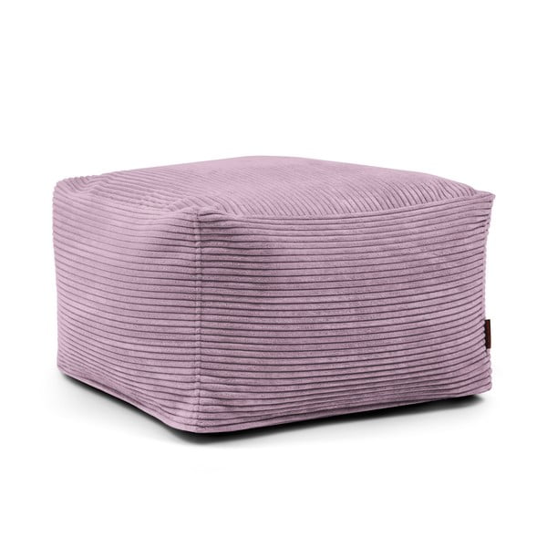 Puof a sacco viola con rivestimento in velluto a coste Softbox MooG – SLOWDOWN