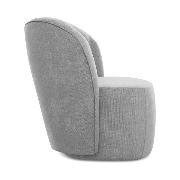 Poltrona grigia con rivestimento in ciniglia Keloa – Makamii-image-2