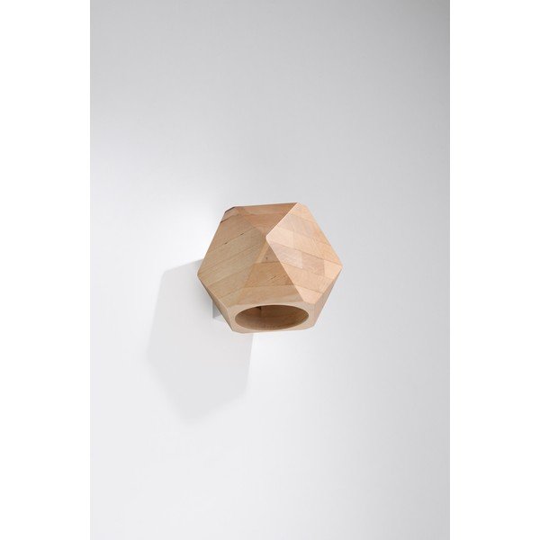 Lampada da parete di colore naturale in legno massiccio Vige – Sollux-image-4
