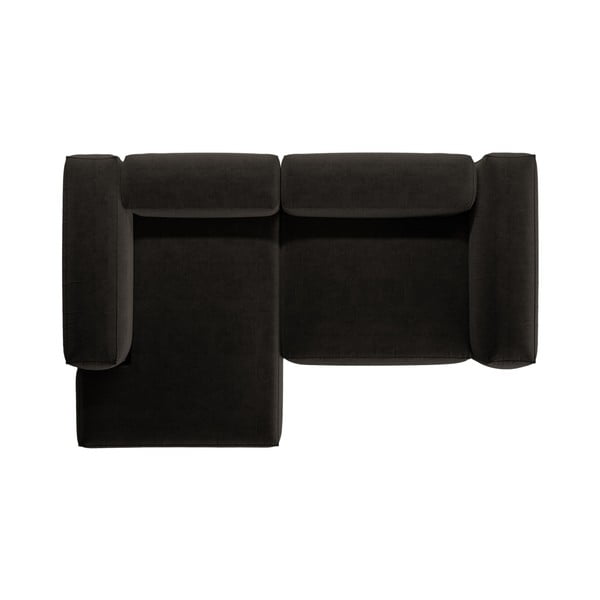 Divano angolare nero (con penisola a sinistra/con chaise lounge) Bergamo – Cosmopolitan Design-image-3