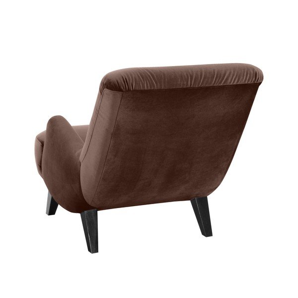 Poltrona marrone con gambe nere Brandford Suede - Max Winzer-image-1