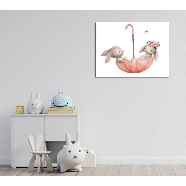 Quadro per bambini 40x30 cm Bunnies - Wallity-image-1