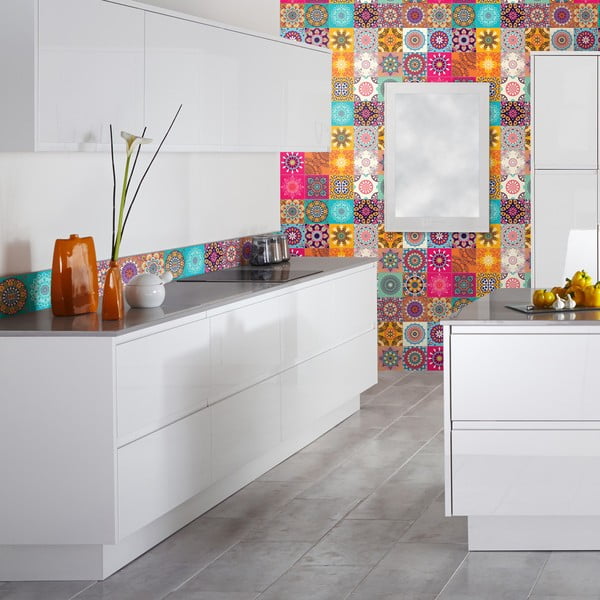 Set di 24 adesivi murali decorativi Clarissa, 10 x 10 cm - Ambiance-image-1