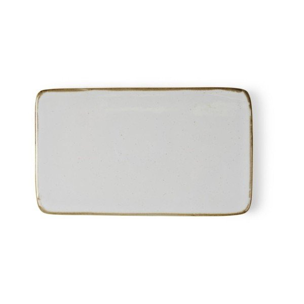 Vassoio da portata in gres bianco crema Mensa, 22 x 12,8 cm - Bitz-image-1