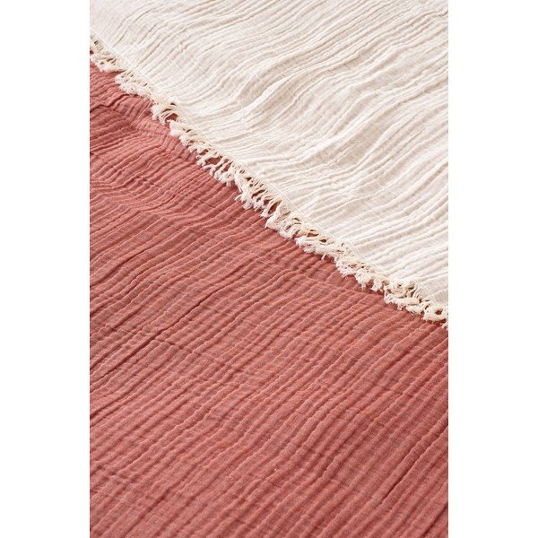 Copriletto in mussola per letto matrimoniale color mattone 230x250 cm - Mijolnir-image-1