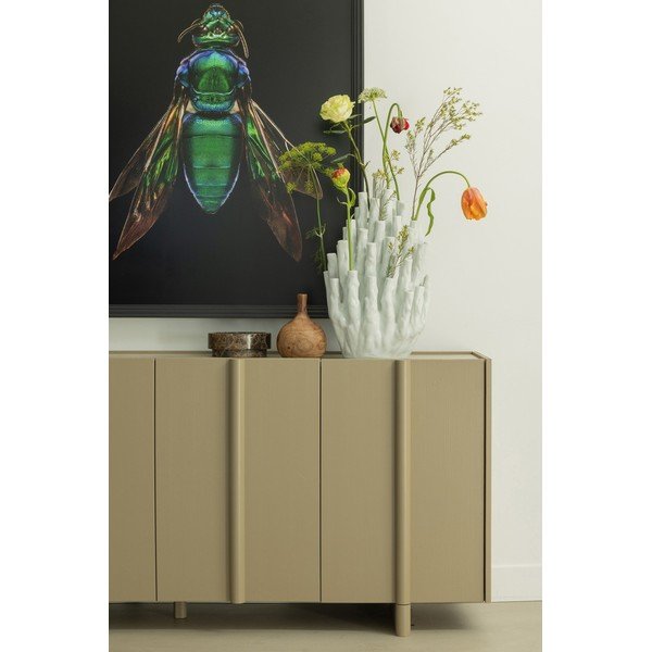 Cassettiera bassa beige in legno di pino 200x85 cm Basu - WOOOD-image-4