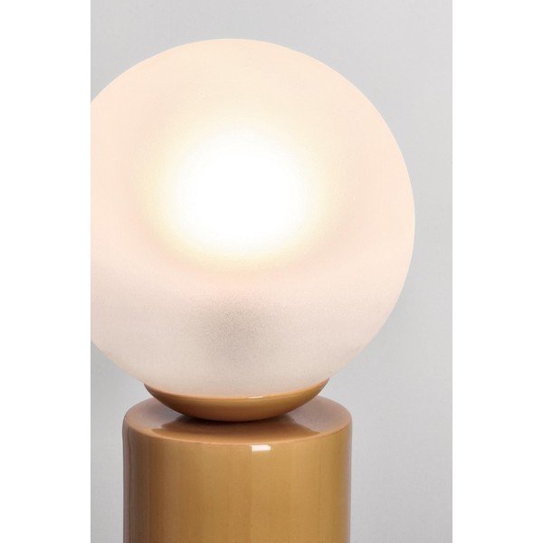 Lampada da tavolo in metallo con paralume in vetro (altezza totale 47 cm) Malton – Bizzotto-image-2