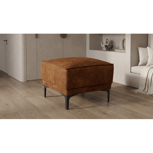 Sgabello in similpelle marrone cognac Copenhagen - Scandic-image-4