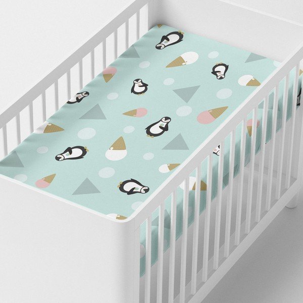 Lenzuolo per neonati in cotone Happynois , 120 x 60 cm Skymo Day - Mr. Fox-image-1