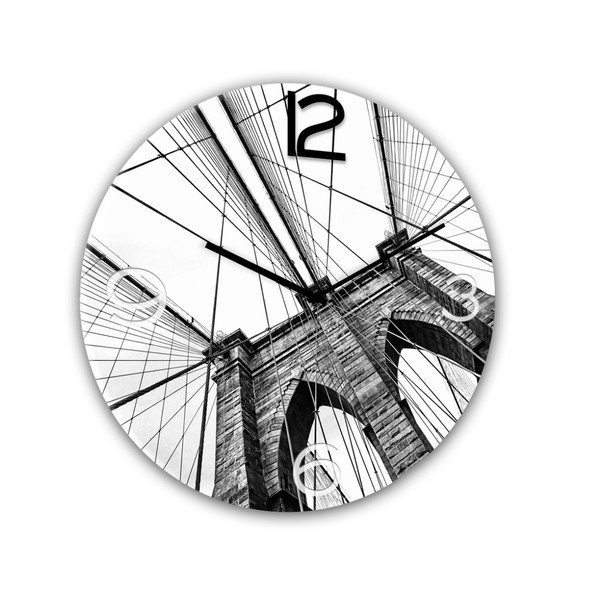 Orologio da parete Glassclock Brooklyn, ⌀ 30 cm - Styler-image-1