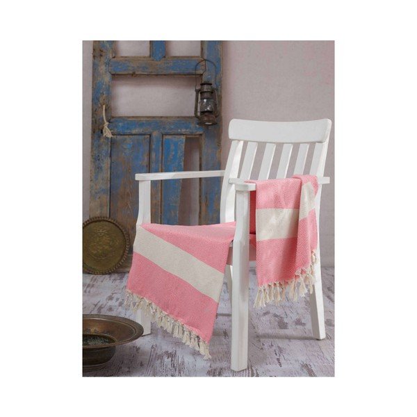 Asciugamano da bagno Elmas Rosa, 100x180 cm - Mijolnir-image-1