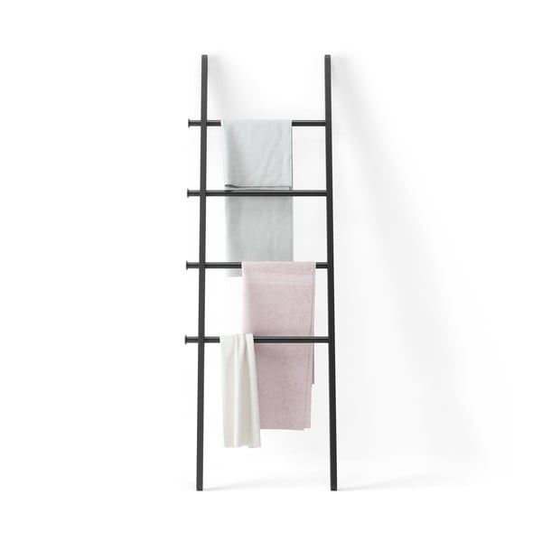 Scala decorativa nera in legno di pioppo Leana - Umbra-image-4