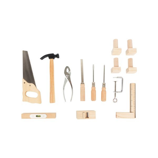 Set banco da lavoro in legno per bambini con attrezzi Banco da lavoro - Legler-image-3