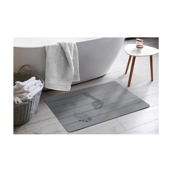 Tappetino per il bagno grigio 50x70 cm Baline – douceur d'intérieur-image-1